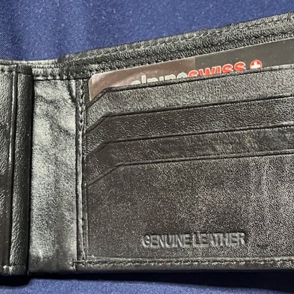 Alpine Swiss Black Soft Leather Bifold Wallet Made in India - Picture 12 of 14